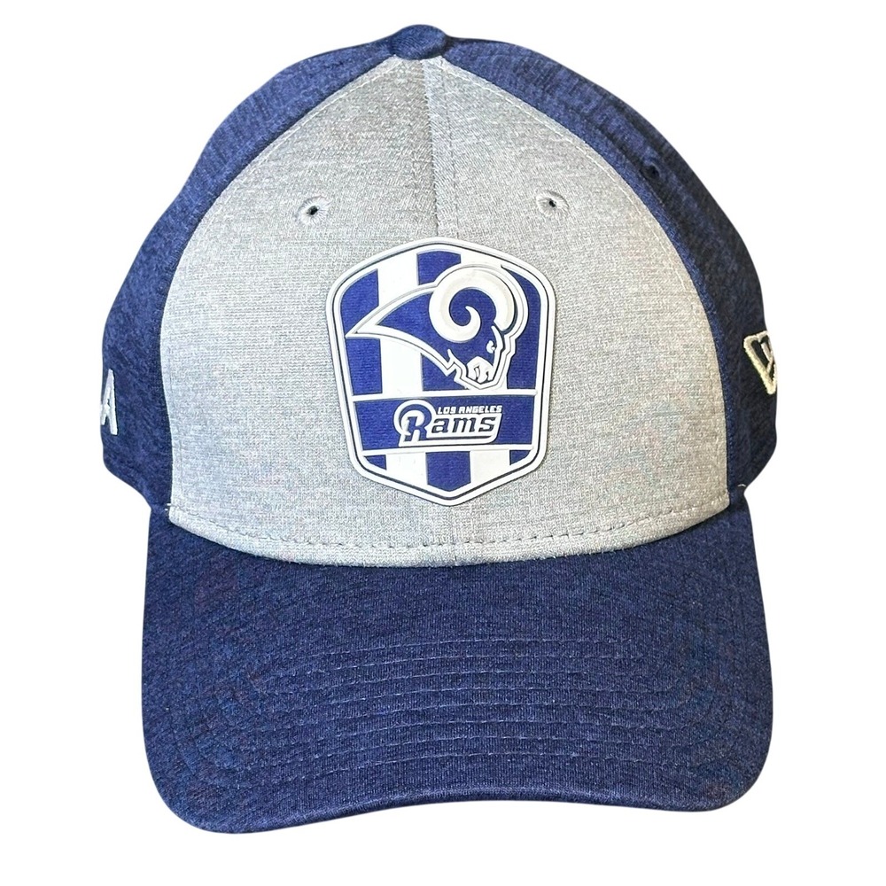 Los Angeles Rams New‎ Era NFL 39THIRTY Flex Hat Gray Navy LA Mob Squad Small/Med